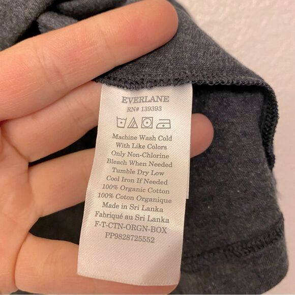 Everlane The Box Cut Essential organic Cotton dark gray crew tee minimalist XS - Picture 4 of 8